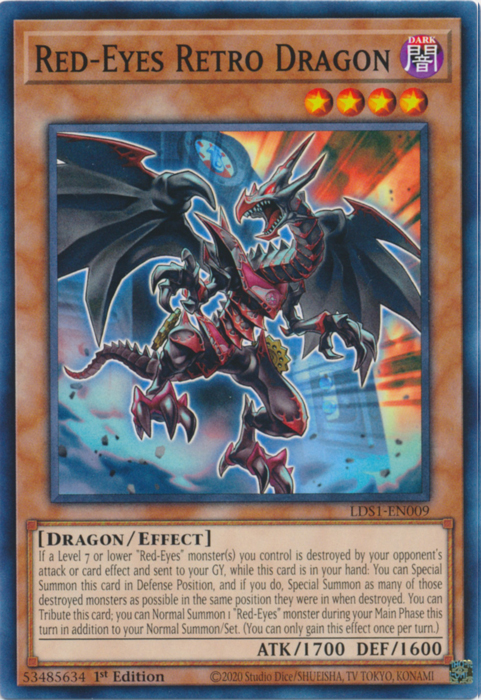 Red-Eyes Retro Dragon [LDS1-EN009] Common | The CG Realm