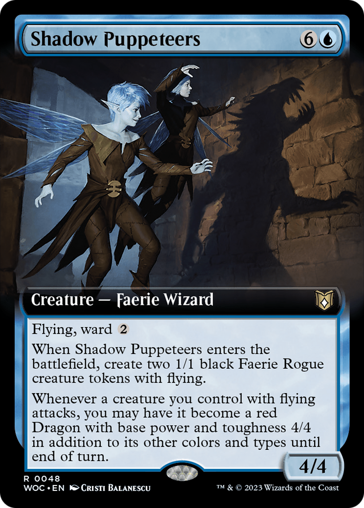 Shadow Puppeteers (Extended Art) [Wilds of Eldraine Commander] | The CG Realm