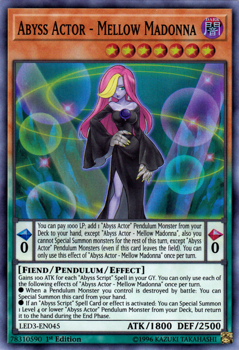 Abyss Actor - Mellow Madonna [LED3-EN045] Super Rare | The CG Realm