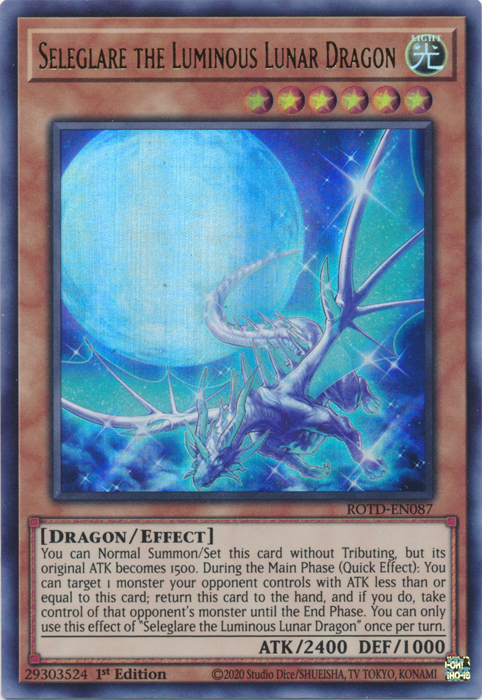 Seleglare the Luminous Lunar Dragon [ROTD-EN087] Ultra Rare | The CG Realm