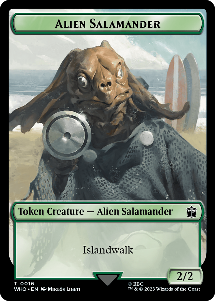 Dalek // Alien Salamander Double-Sided Token [Doctor Who Tokens] | The CG Realm