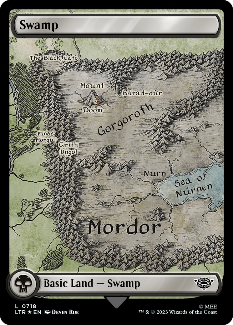 Swamp (0718) (Surge Foil) [The Lord of the Rings: Tales of Middle-Earth] | The CG Realm