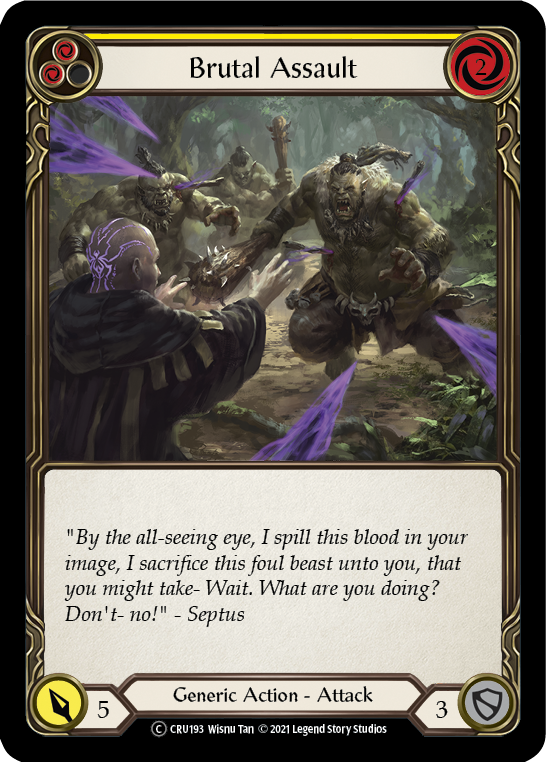Brutal Assault (Yellow) [U-CRU193] (Crucible of War Unlimited)  Unlimited Rainbow Foil | The CG Realm