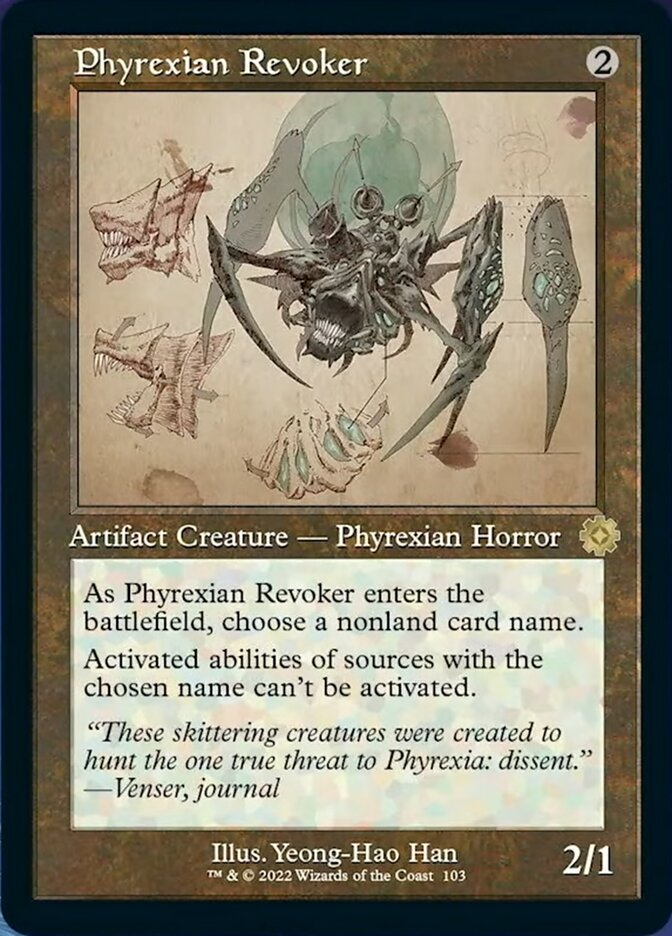 Phyrexian Revoker (Retro Schematic) [The Brothers' War Retro Artifacts] | The CG Realm