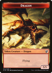 Heart-Piercer Manticore // Dragon Double-Sided Token [Commander 2019 Tokens] | The CG Realm