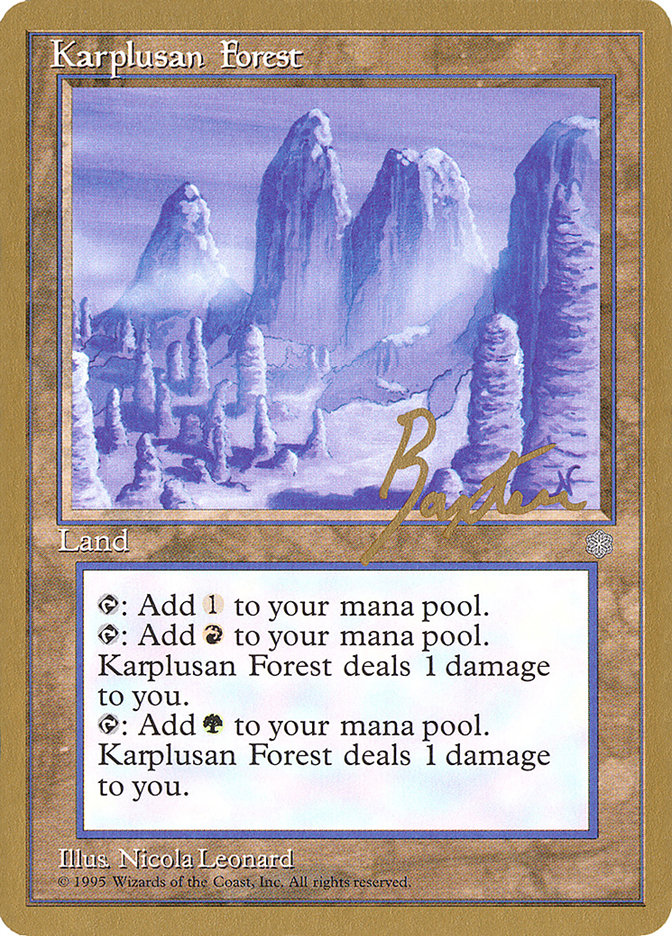 Karplusan Forest (George Baxter) [Pro Tour Collector Set] | The CG Realm