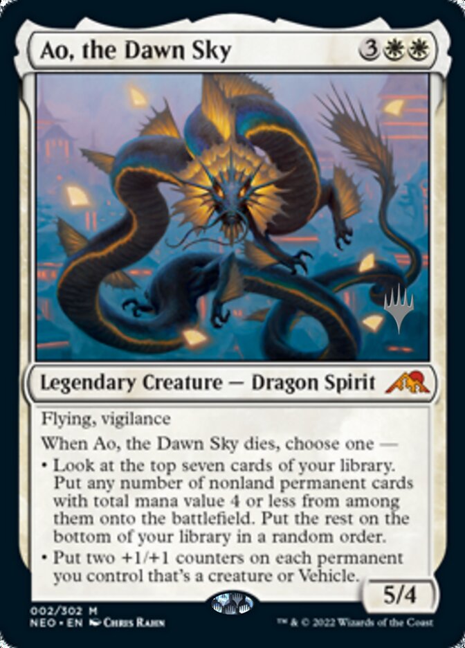 Ao, the Dawn Sky (Promo Pack) [Kamigawa: Neon Dynasty Promos] | The CG Realm