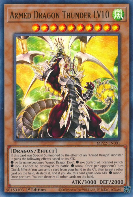 Armed Dragon Thunder LV10 [MP22-EN001] Ultra Rare | The CG Realm