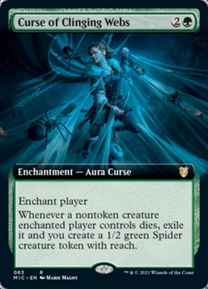 Curse of Clinging Webs (Extended Art) [Innistrad: Midnight Hunt Commander] | The CG Realm