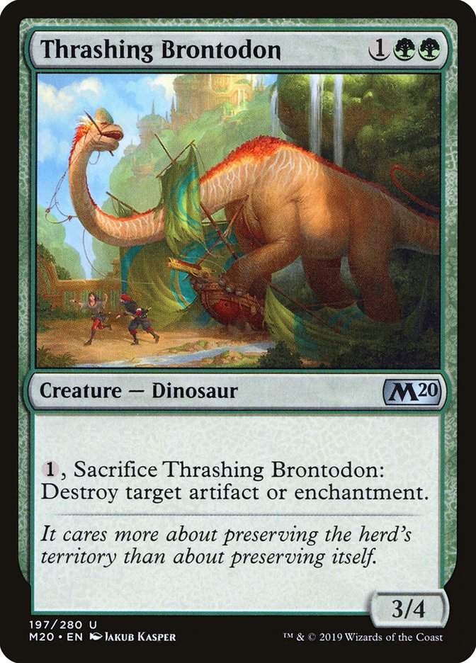 Thrashing Brontodon [Core Set 2020] | The CG Realm