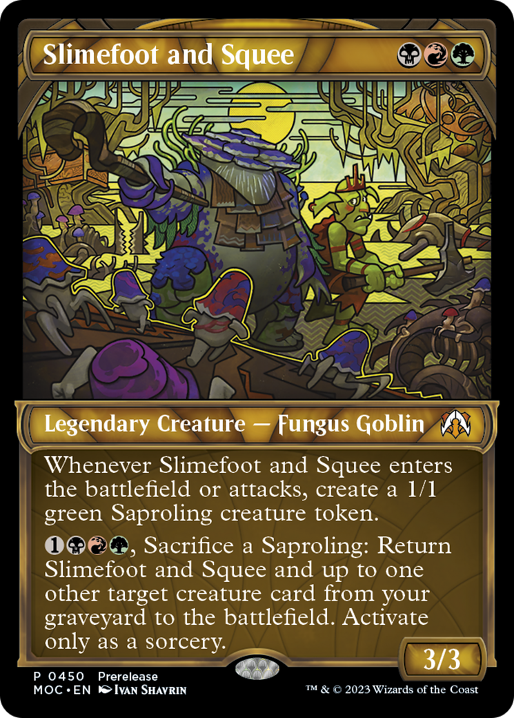 Slimefoot and Squee (Showcase Planar Booster Fun) [March of the Machine Commander Prerelease Promos] | The CG Realm