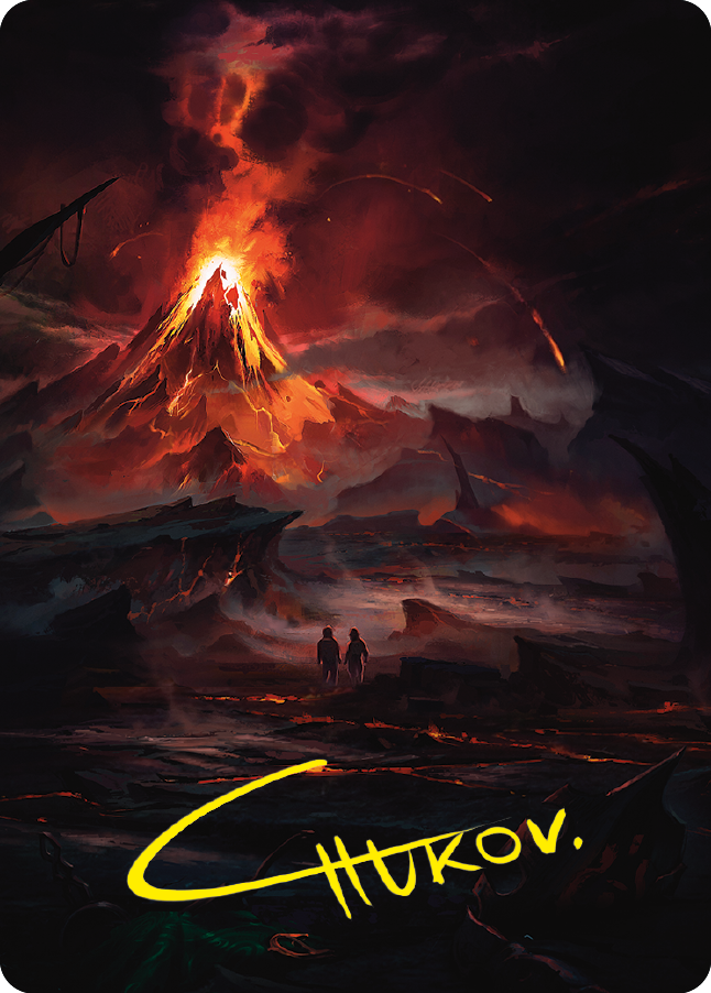 Valley of Gorgoroth Art Card (Gold-Stamped Signature) [The Lord of the Rings: Tales of Middle-earth Art Series] | The CG Realm