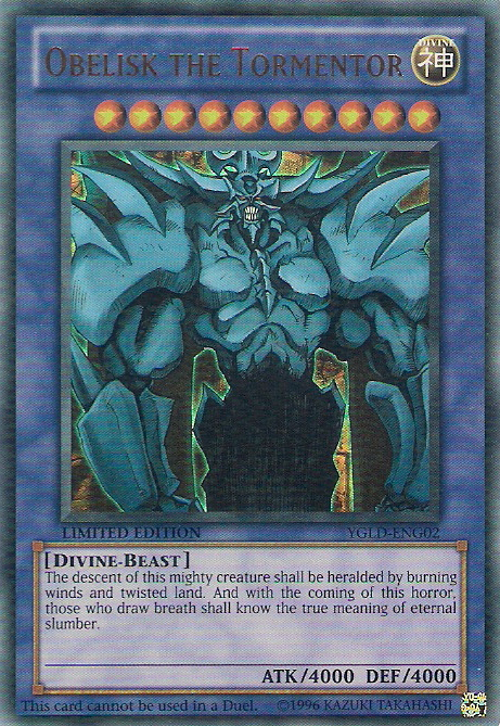 Obelisk the Tormentor [YGLD-ENG02] Ultra Rare | The CG Realm