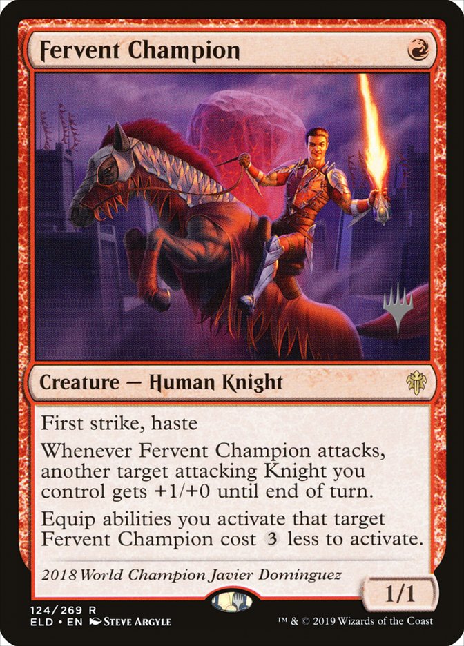 Fervent Champion (Promo Pack) [Throne of Eldraine Promos] | The CG Realm