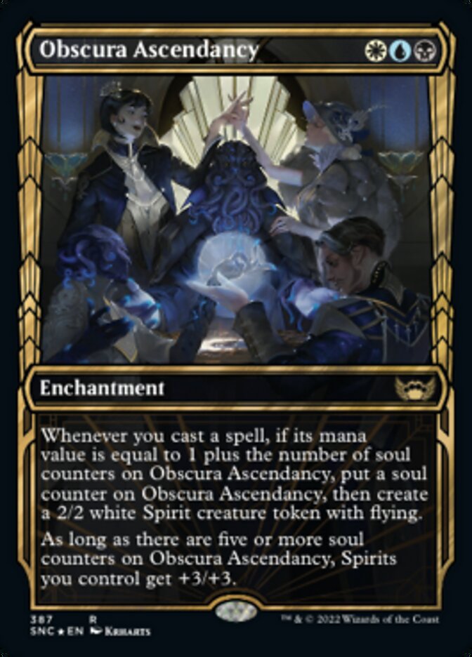 Obscura Ascendancy (Showcase Golden Age Gilded Foil) [Streets of New Capenna] | The CG Realm