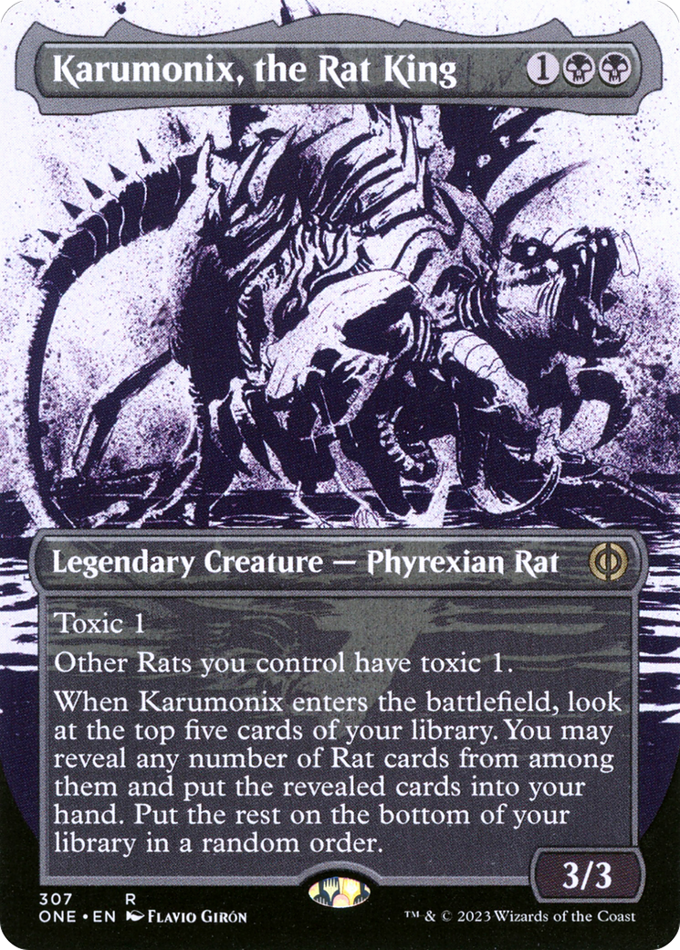 Karumonix, the Rat King (Borderless Ichor) [Phyrexia: All Will Be One] | The CG Realm
