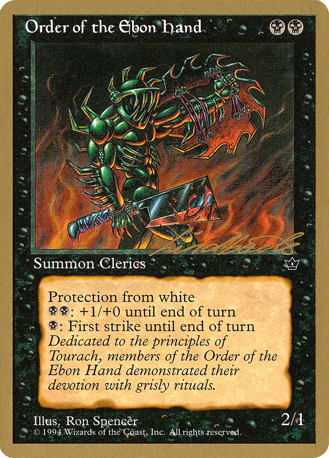Order of the Ebon Hand (Spencer) (Leon Lindback) [Pro Tour Collector Set] | The CG Realm