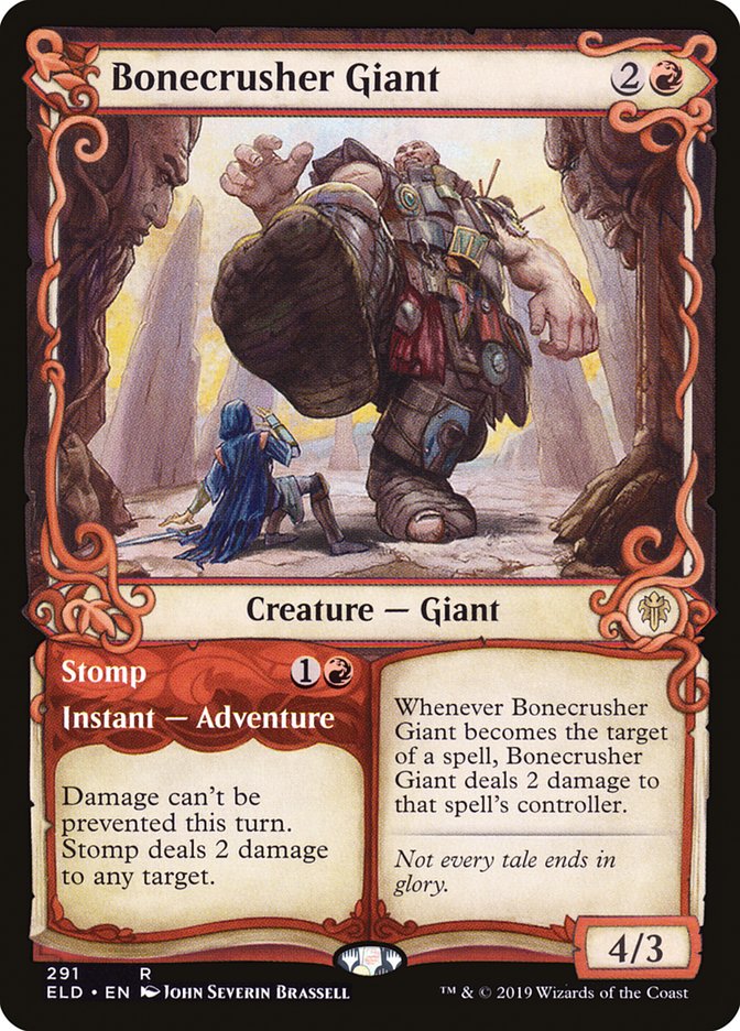 Bonecrusher Giant // Stomp (Showcase) [Throne of Eldraine] | The CG Realm