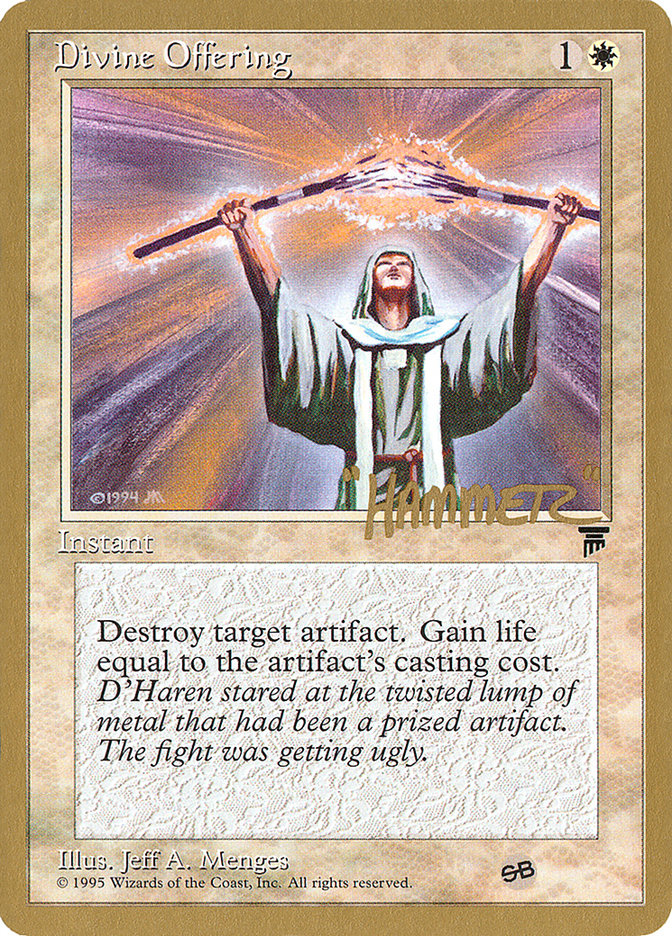 Divine Offering (Shawn "Hammer" Regnier) (SB) [Pro Tour Collector Set] | The CG Realm
