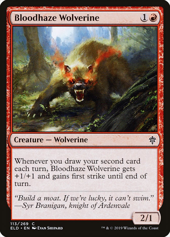 Bloodhaze Wolverine [Throne of Eldraine] | The CG Realm