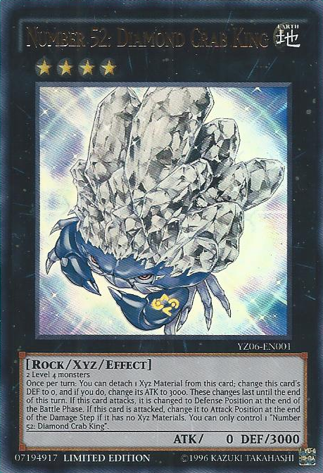 Number 52: Diamond Crab King [YZ06-EN001] Ultra Rare | The CG Realm