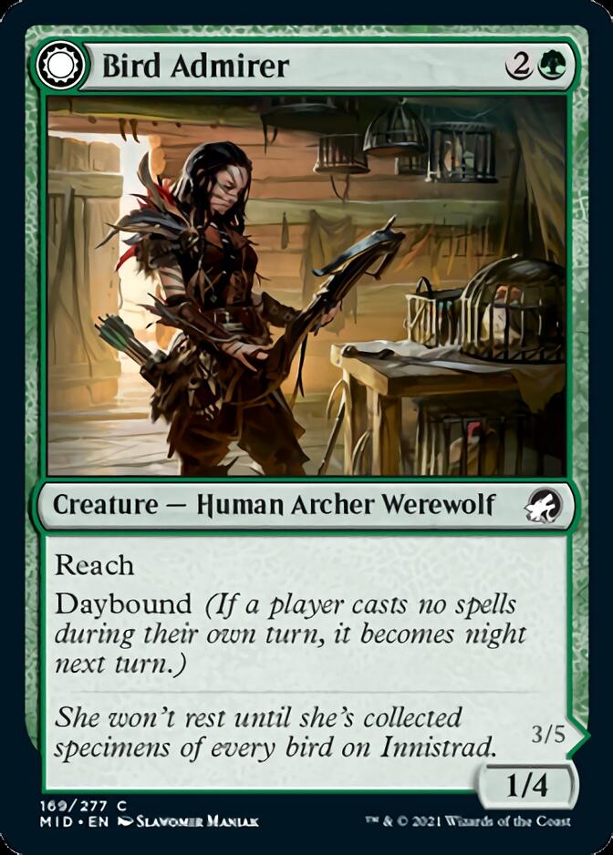 Bird Admirer (MID-169) - Innistrad: Midnight Hunt: (Double Faced Transform)