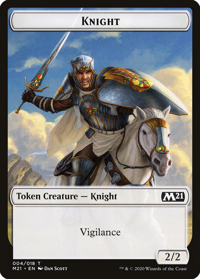 Angel // Knight Double-Sided Token [Core Set 2021 Tokens] | The CG Realm