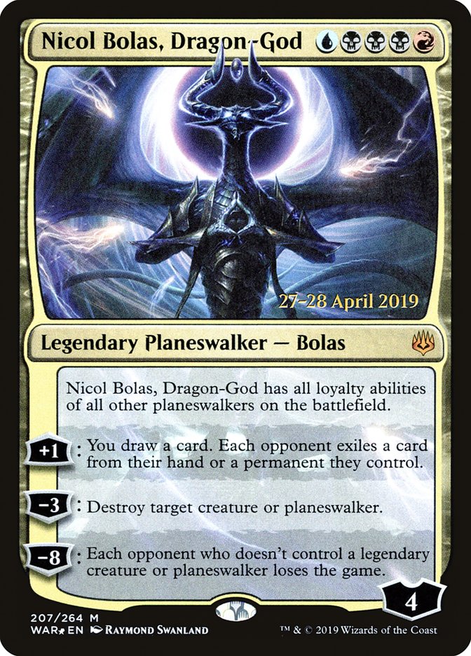 Nicol Bolas, Dragon-God [War of the Spark Prerelease Promos] | The CG Realm