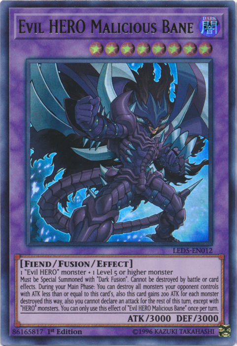 Evil Hero Malicious Bane [LED5-EN012] Ultra Rare | The CG Realm