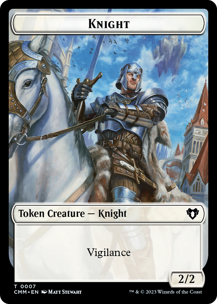Knight Token [Commander Masters Tokens] | The CG Realm