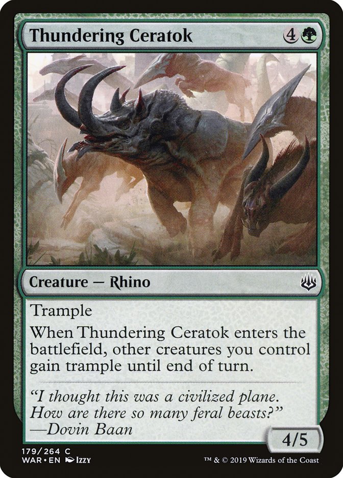 Thundering Ceratok [War of the Spark] | The CG Realm