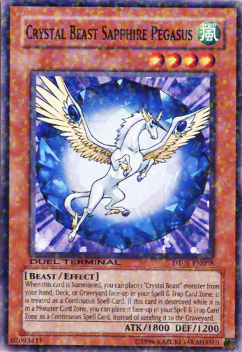 Crystal Beast Sapphire Pegasus [DT01-EN058] Common | The CG Realm