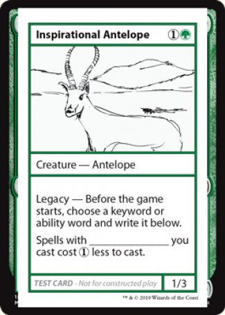 Inspirational Antelope (2021 Edition) [Mystery Booster Playtest Cards] | The CG Realm