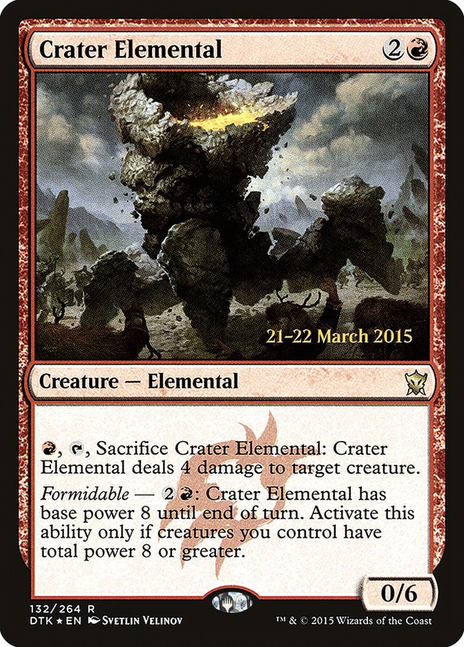 Crater Elemental [Dragons of Tarkir Prerelease Promos] | The CG Realm