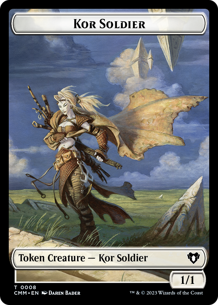 Elemental (0026) // Kor Soldier Double-Sided Token [Commander Masters Tokens] | The CG Realm