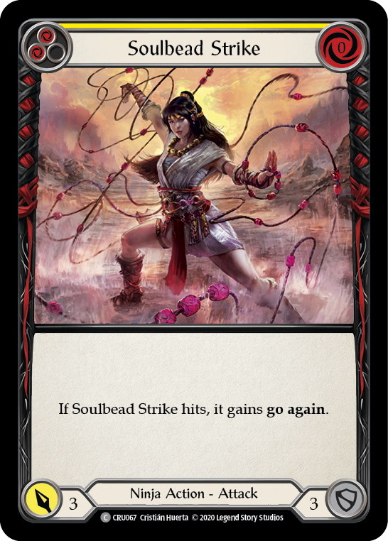 Soulbead Strike (Yellow) [CRU067] (Crucible of War)  1st Edition Normal | The CG Realm