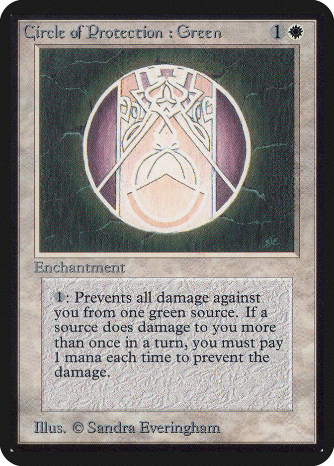 Circle of Protection: Green [Alpha Edition] | The CG Realm