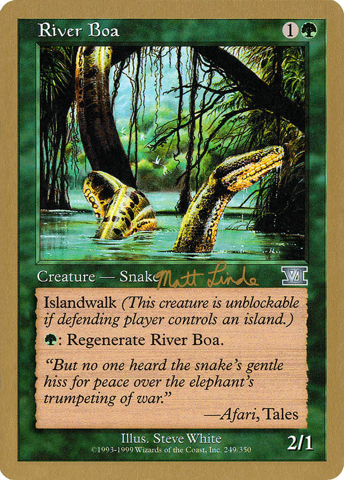 River Boa (Matt Linde) [World Championship Decks 1999] | The CG Realm