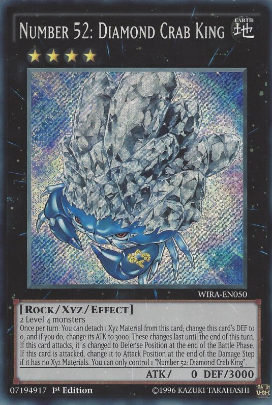 Number 52: Diamond Crab King [WIRA-EN050] Secret Rare | The CG Realm