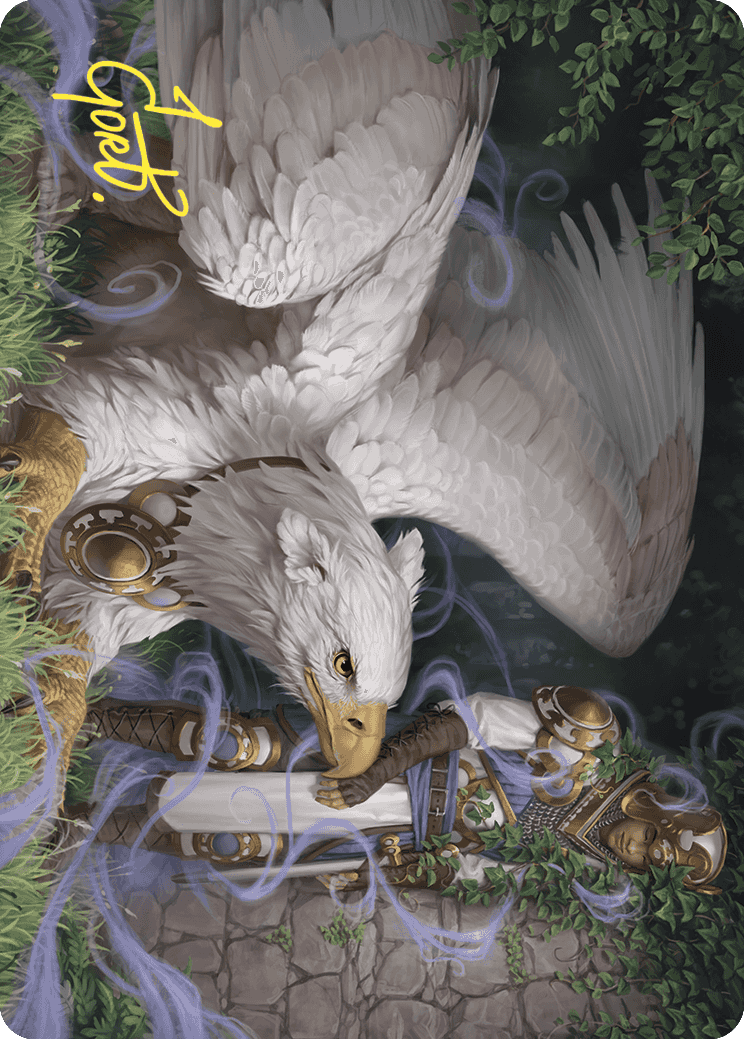 Dutiful Griffin Art Card (Gold-Stamped Signature) [Wilds of Eldraine Art Series] | The CG Realm