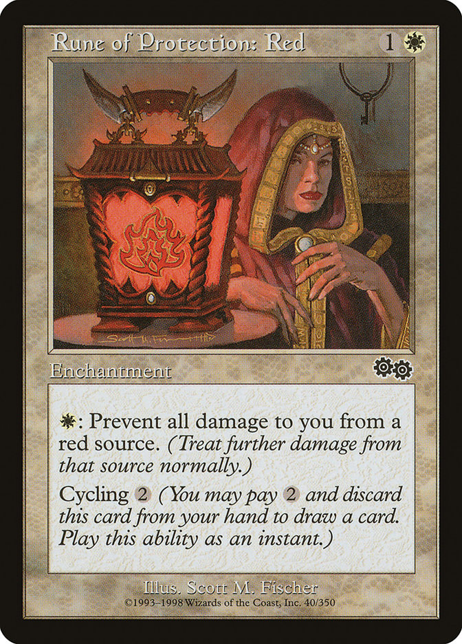 Rune of Protection: Red [Urza's Saga] | The CG Realm