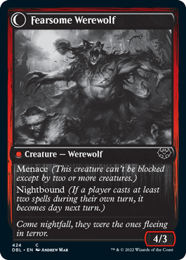 Fearful Villager // Fearsome Werewolf [Innistrad: Double Feature] | The CG Realm