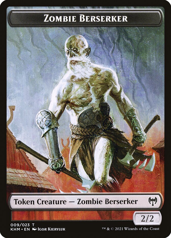 Treasure // Zombie Berserker Double-Sided Token [Kaldheim Tokens] | The CG Realm