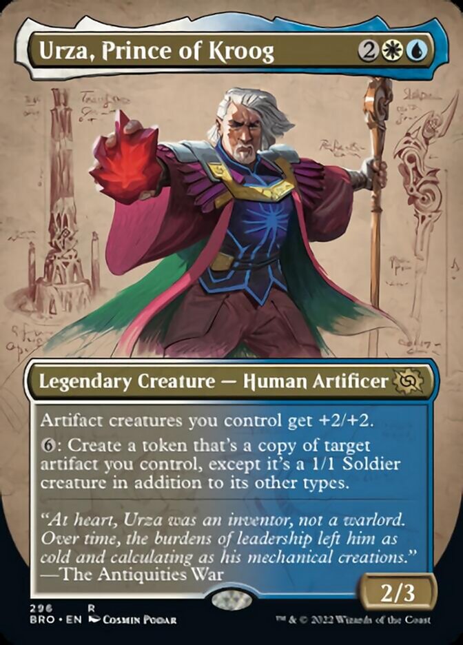 Urza, Prince of Kroog (Borderless Alternate Art) [The Brothers' War] | The CG Realm