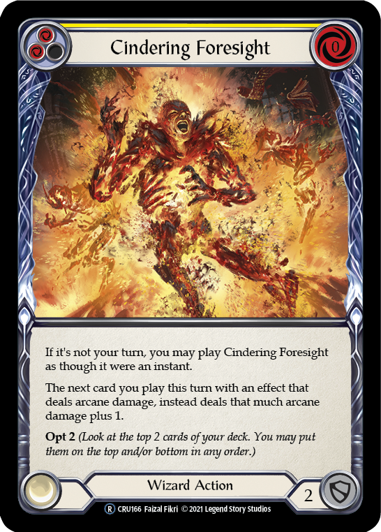 Cindering Foresight (Yellow) [U-CRU166] (Crucible of War Unlimited)  Unlimited Normal | The CG Realm