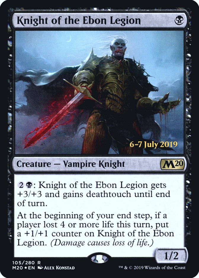 Knight of the Ebon Legion [Core Set 2020 Prerelease Promos] | The CG Realm