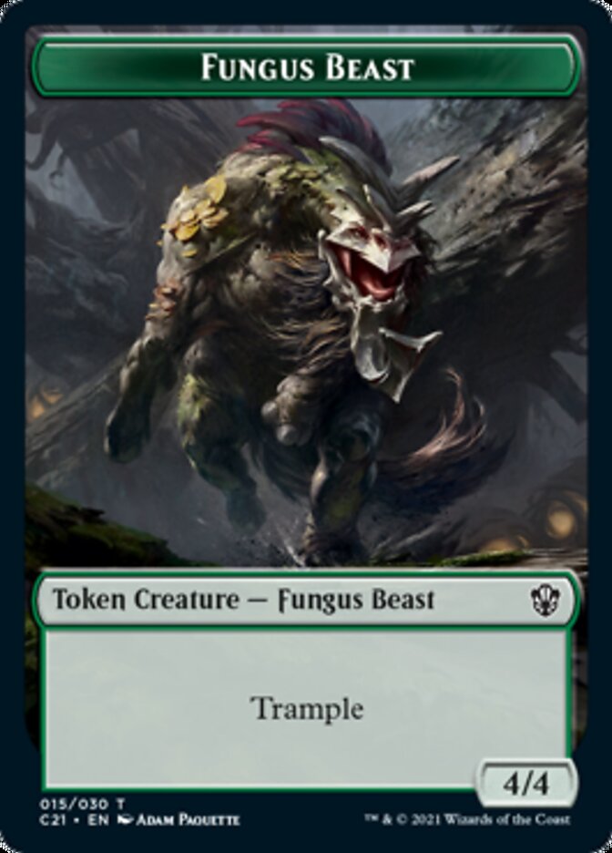 Demon // Fungus Beast Double-Sided Token [Commander 2021 Tokens] | The CG Realm
