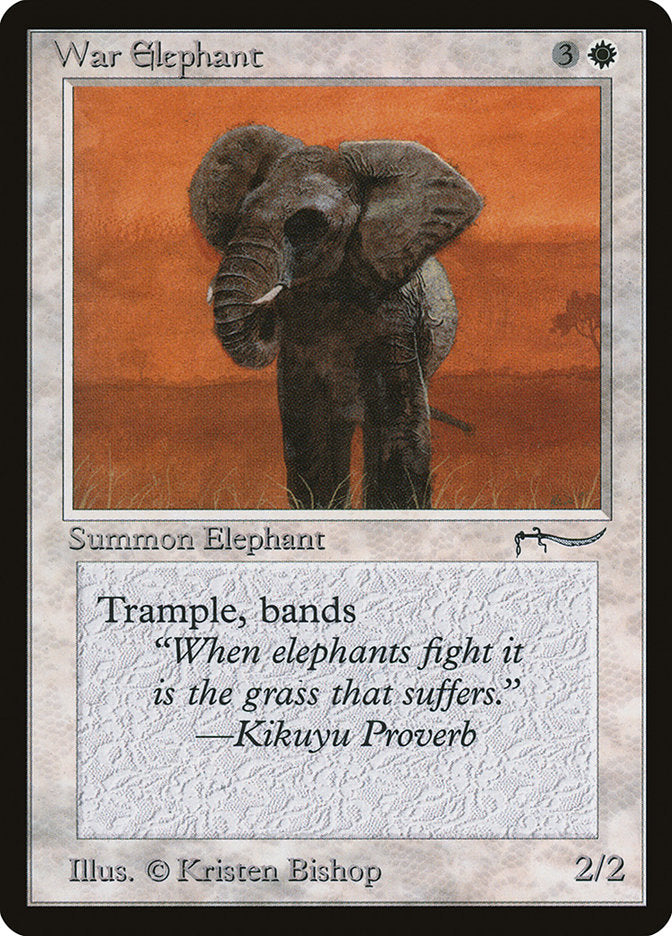 War Elephant (Dark Mana Cost) [Arabian Nights] | The CG Realm