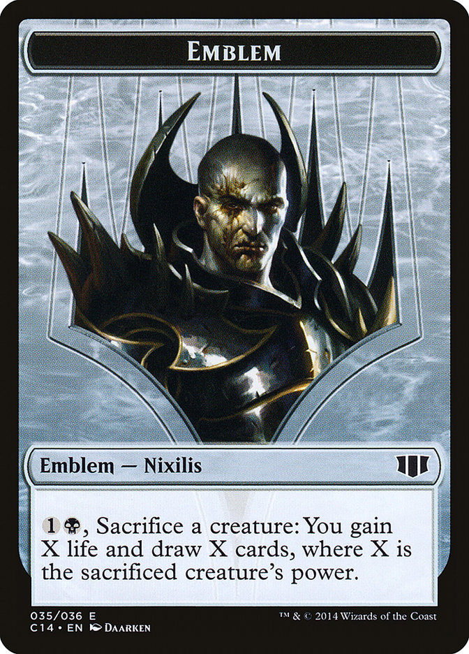 Emblem - Ob Nixilis of the Black Oath // Zombie Token (C14-35 // 16) - Commander 2014 Tokens