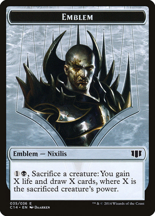 Emblem - Ob Nixilis of the Black Oath // Zombie Token (C14-35 // 16) - Commander 2014 Tokens